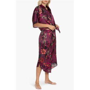 Midnight Bakery Floral Satin PJ Set Women Size Medium